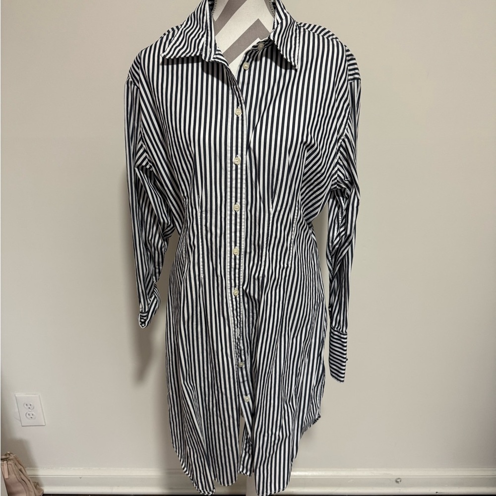 Classic Navy and White Striped Minidress